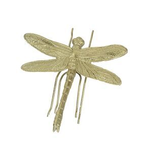 7 Inch Resin Gold Dragonfly Painted Sculpture Wall Art Home Decor Hanging Statue